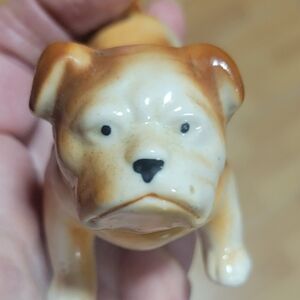 1940s Porcelain Bulldog Ornament